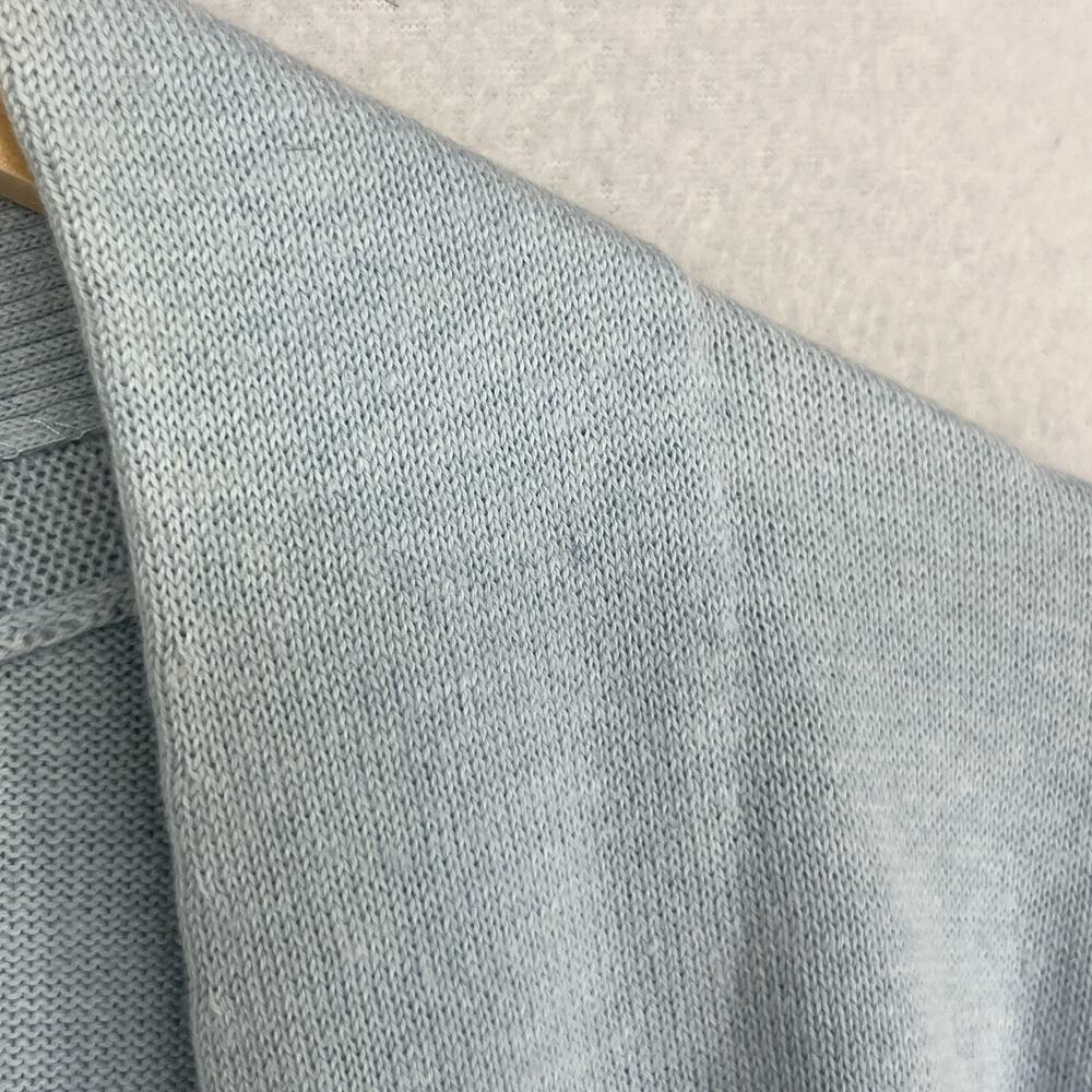 EILEEN FISHER Cardigan XL Cotton Cashmere Open Front Sweater Pockets Light Blue - Picture 7 of 13